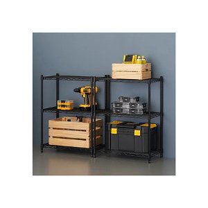 TRINITY 三层金属置物架 23x13x30 黑色 2件