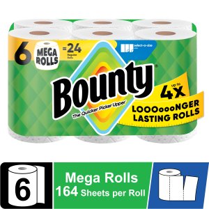 Bounty Paper Towels 6 Rolls