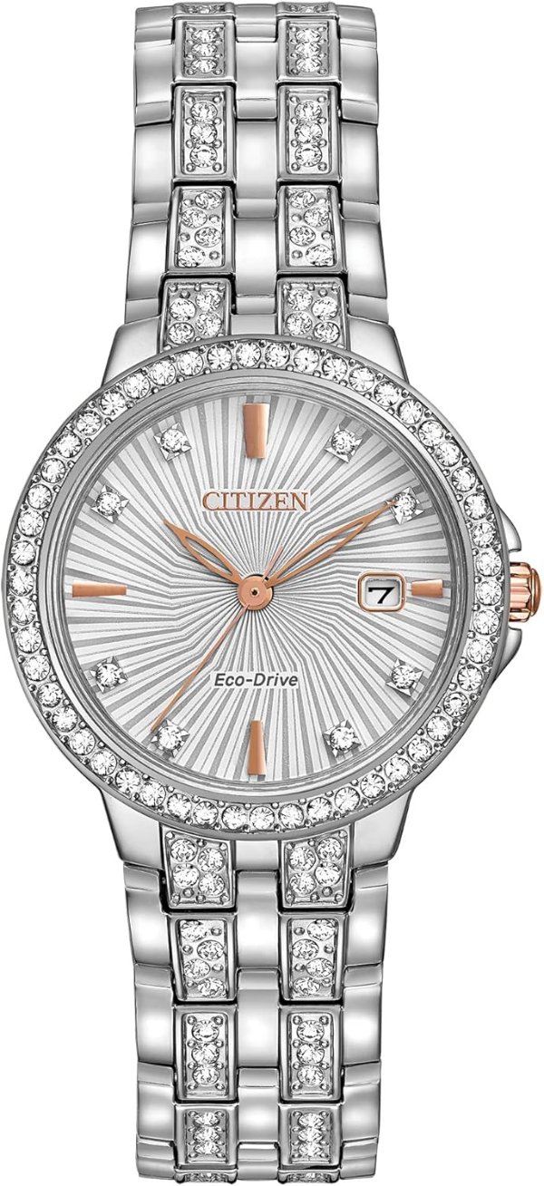 Silhouette Crystal Ladies Watch Stainless Steel