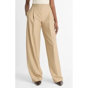 Vince 松紧腰百褶裤