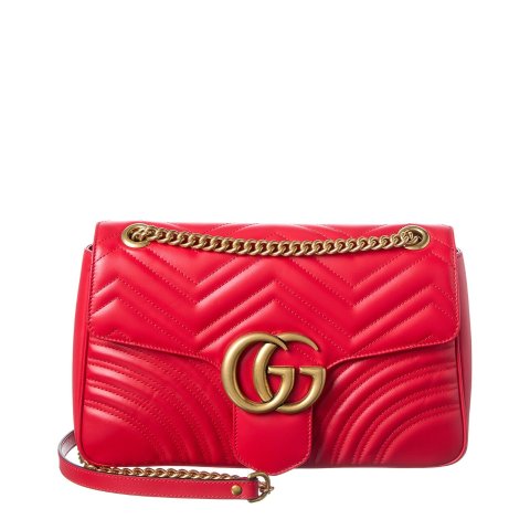GucciGG Marmont 中号皮革单肩包