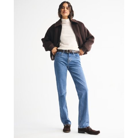 Abercrombie & Fitch90s Straight Jean Mid Rise