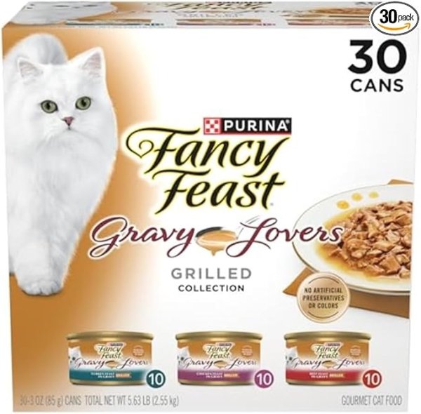 Purina Fancy Feast Poultry and Beef Wet Cat Food 30 Cans