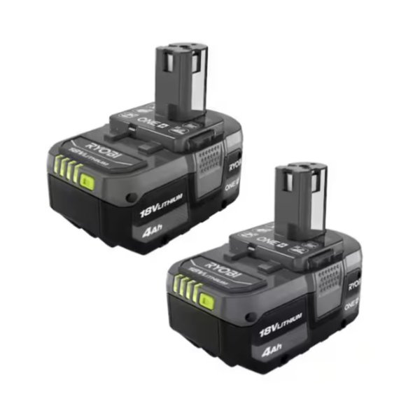 RYOBI ONE+ 18V Lithium-Ion 4.0Ah Battery 2-Pack