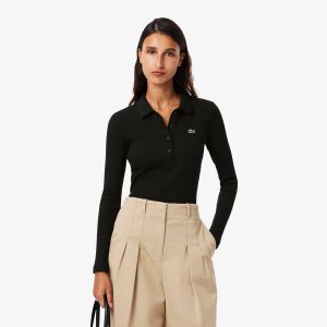 Lacoste L.12.D 女士修身罗纹棉质POLO衫