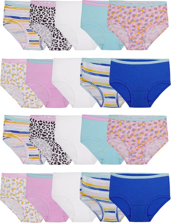 Girls’ Cotton Brief Underwear Multipack