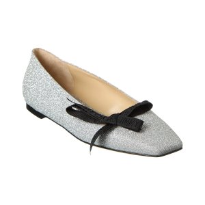 Jimmy Choo Veda 闪粉芭蕾平底鞋