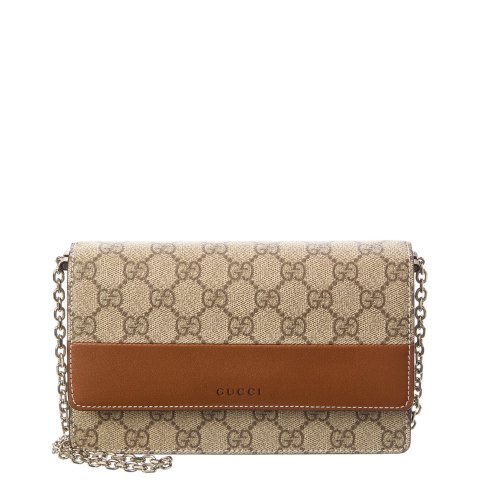 GucciGG Supreme Leather Wallet On Chain