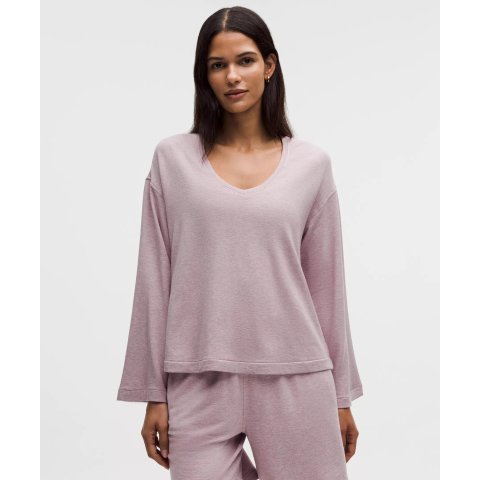 BeCalm V领喇叭袖衬衫