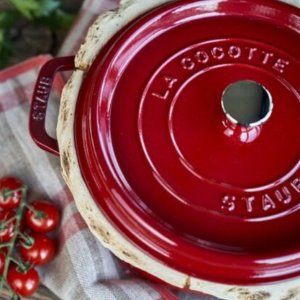 Zwilling Staub 4夸脱铸铁锅 樱桃红 工厂二等品