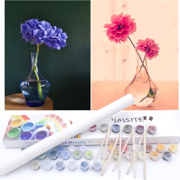 BAISITE Paint by Numbers Kit PBN208 12x16 Inch 2 Pack