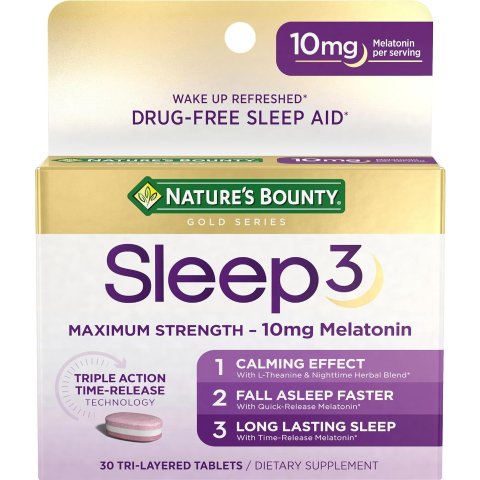 Nature s Bounty Sleep3 褪黑素片 10mg 30片