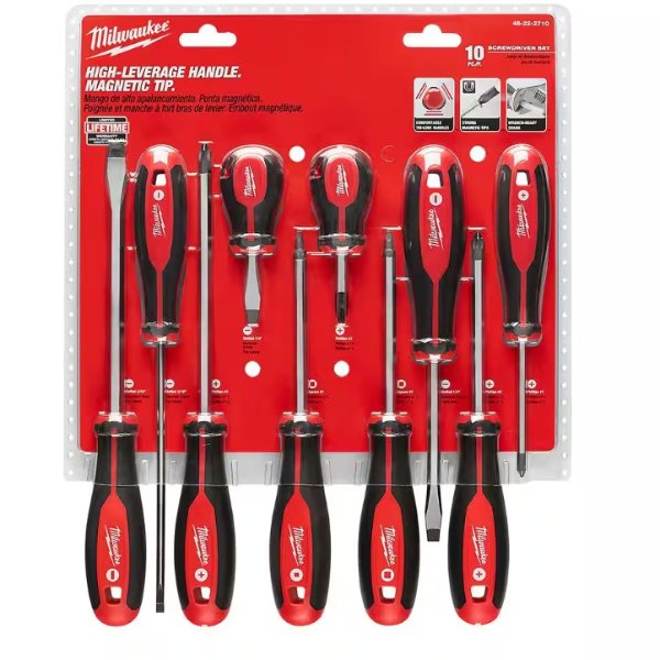 Milwaukee Combination Screwdriver Set 10-Piece