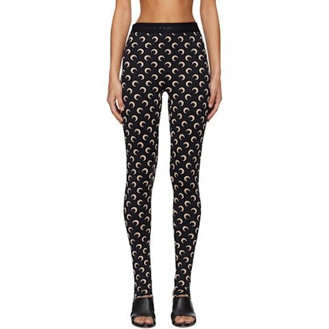 Moon 回收针织踩脚裤