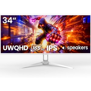 CRUA 34英寸白色游戏显示器 165Hz
