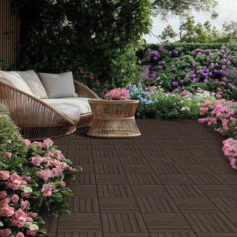 12x12in27Pcs原木色六直条形木质地板
