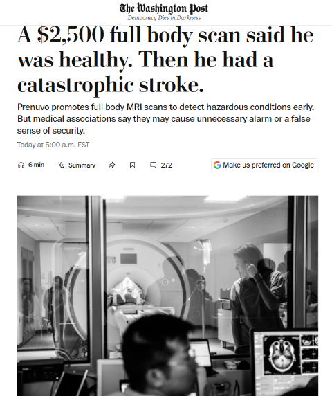 花$2500做全身MRI，8个月后却中风瘫痪了