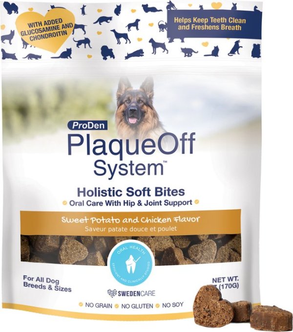 ProDen Plaqueoff Adult Dog Dental Hip & Joint Treats 6oz
