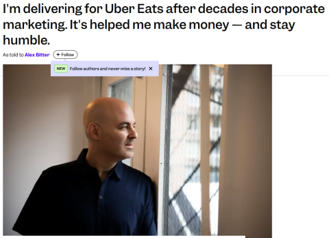 美国48岁副总裁失业后开始送外卖，本人讲诉残酷现实