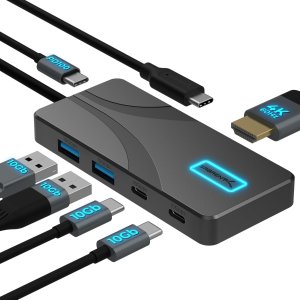 SABRENT 5口USB-C集线器 10Gbps 100W