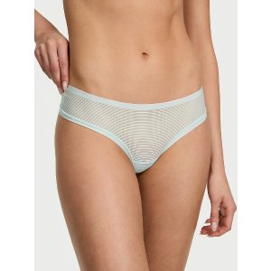 Victoria s Secret 条纹网纱无痕丁字裤