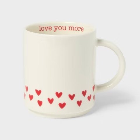 Spritz Stoneware Heart Mug 14oz White