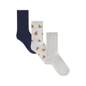 SKIMS 罗纹中筒袜 3双装