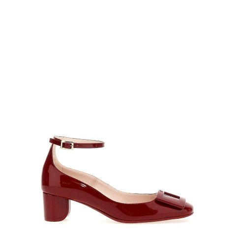 Roundy Ankle-Strap Buckle Pumps