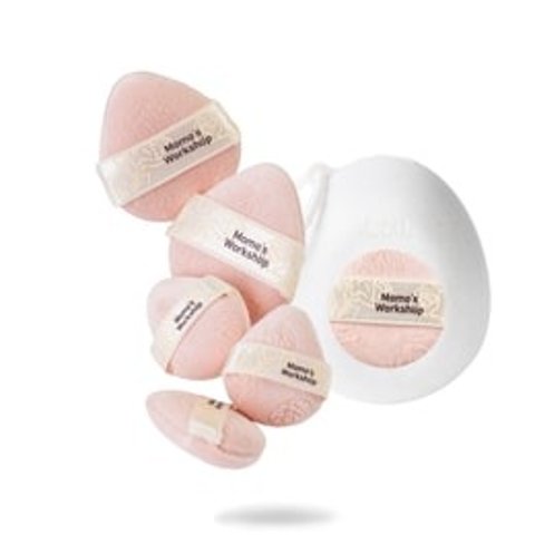 毛吉吉 玫瑰粉短绒粉扑 S号 5只装