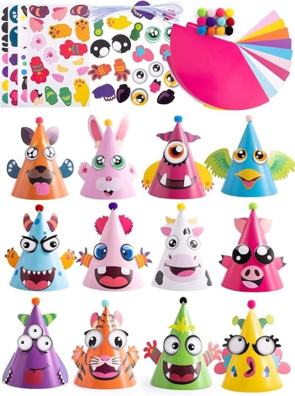JOYIN Animal Theme Party Hats 12 Sets