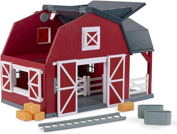 Battat Terra Wooden Animal Barn Toy Set 20 Pieces