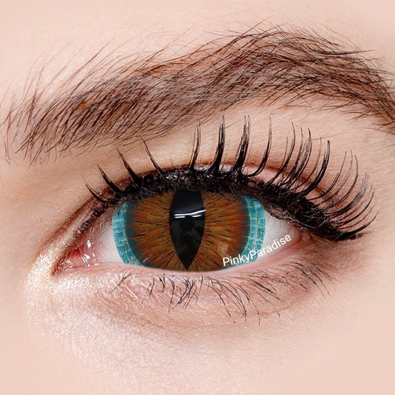 PinkyParadise Princess Pinky Brown Lizard Mini Sclera Yearly Lenses