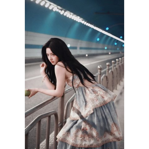 印花连衣裙 徐若晗同款