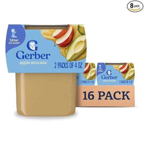 Gerber Apple Avocado Puree 4oz 2-Pack