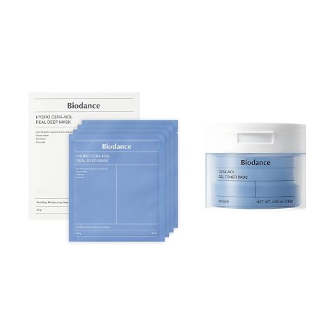 BIODANCE 蓝色生物胶原蛋白冰川水凝胶面膜 4片+爽肤棉片 60片