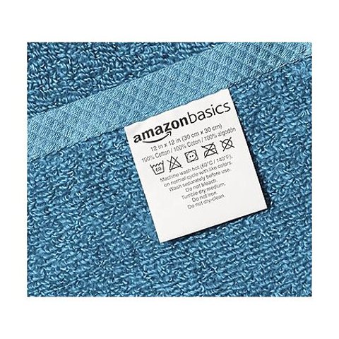 Amazon Basics 棉毛巾 12件 12英寸