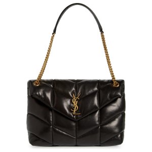 Saint Laurent Loulou Puffer 菱格皮革链条包 中号