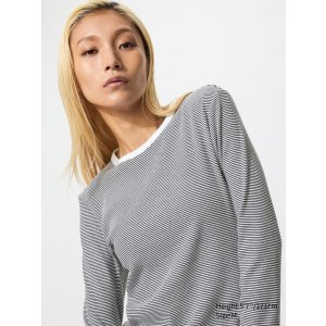 Uniqlo 罗纹条纹T恤