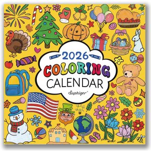 2026 儿童涂色挂历 12个月