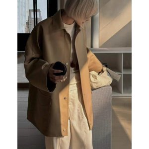 Pixie Market 宽松斜纹外套 卡其色