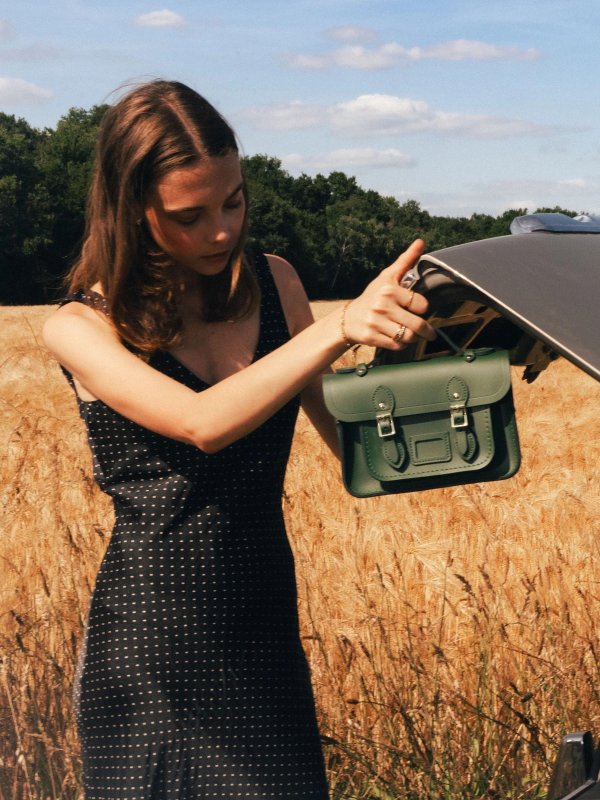 The Mini Satchel - Racing Green