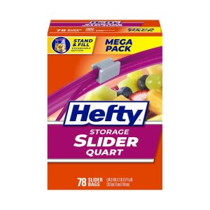 Hefty Slider Storage Bags Quart 78 Count