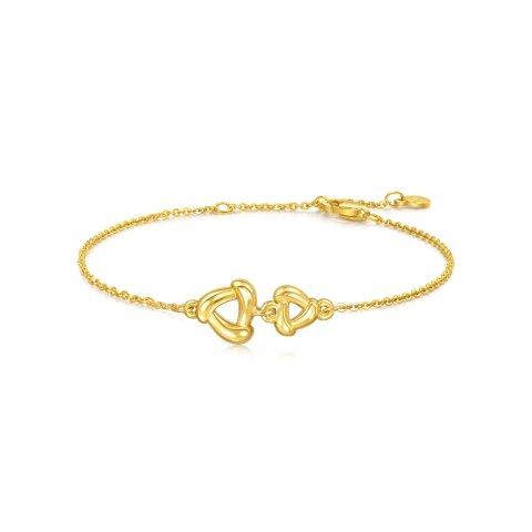 Glow 999金三角风车手链