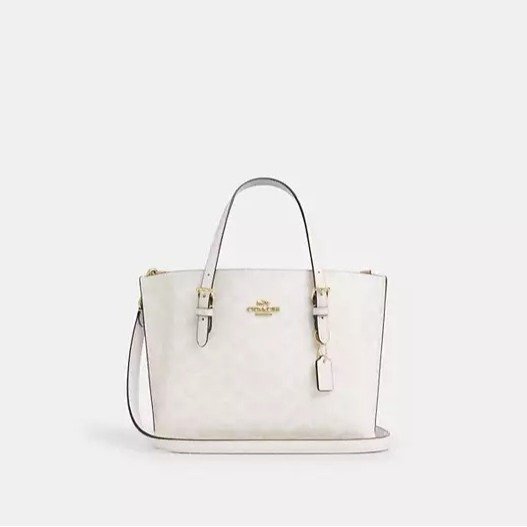 Mollie Tote Bag Signature Canvas 25 with Heart Charm