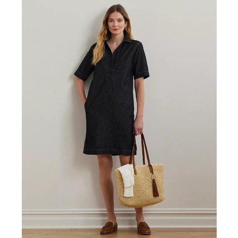 Denim Cotton Shift Dress