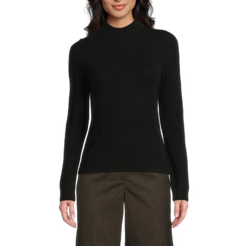 羊绒长袖半高领毛衣