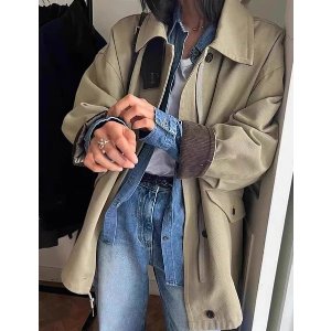 Pixie Market 灯芯绒休闲夹克 卡其色