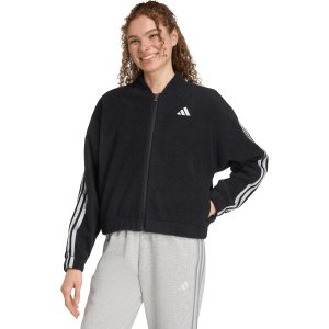 adidas 女士高毛绒拉链外套 L码