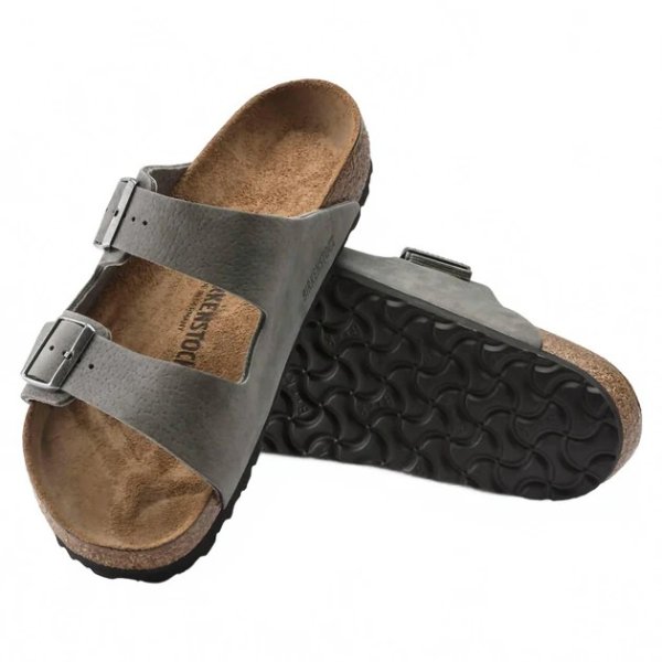 Arizona Women's Nubuck Leather Sandals Desert Buck Gray