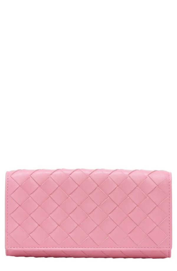 Large Intrecciato Flap Wallet
